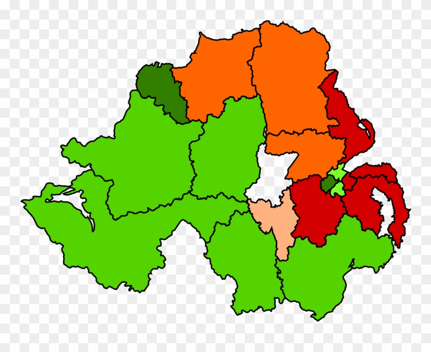 Northern Ireland Constituencies By Community Background - Farming Map Northern Ireland Clipart