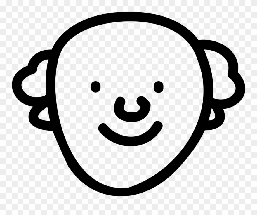 Old Man Hand Drawn Face Comments - Drawing Of Old People Clipart