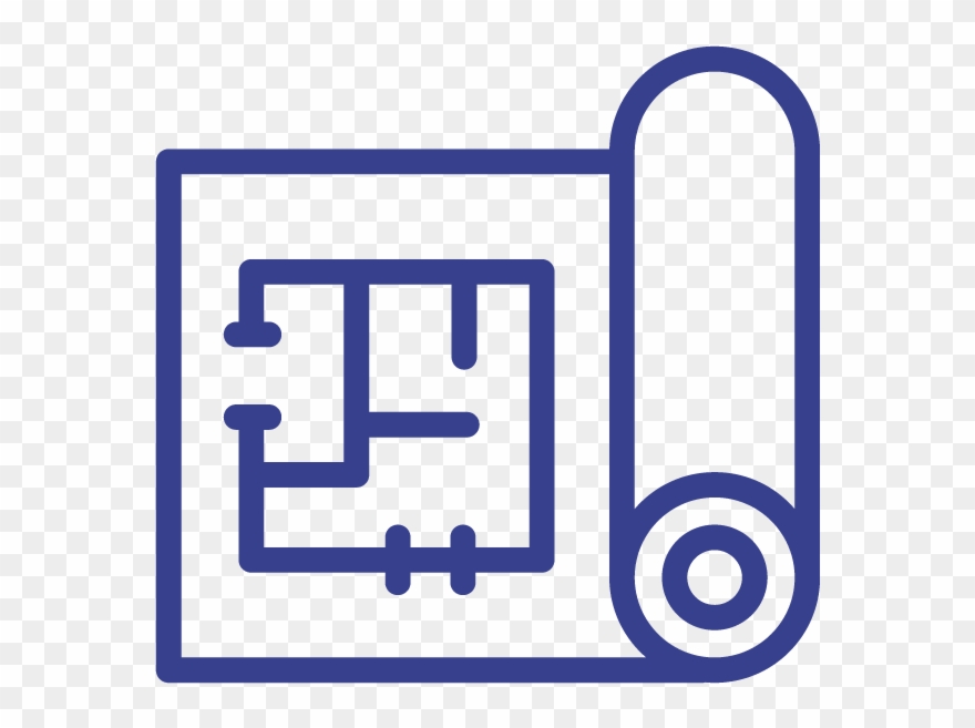 Design & Plans - Blueprint Outline Icon Clipart