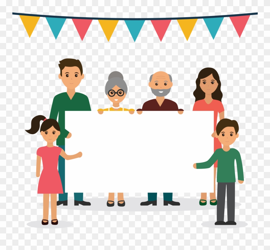 Wedding Invitation Family Day Child Family Reunion - Happy Family Vector Png Clipart