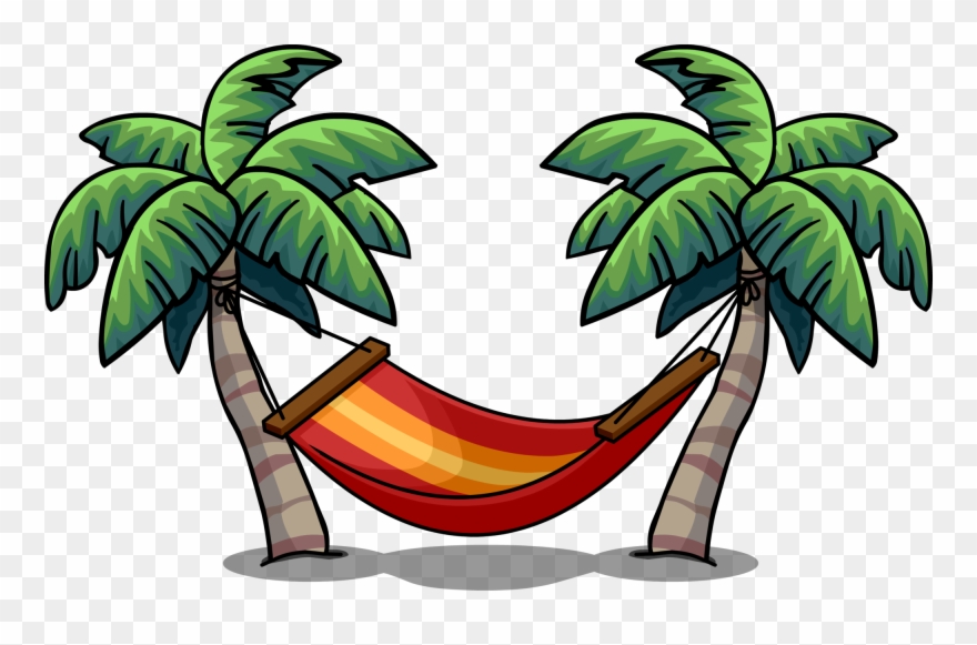 Tropical Hammock Ig Palm Tree With Hammock Clipart Png Download