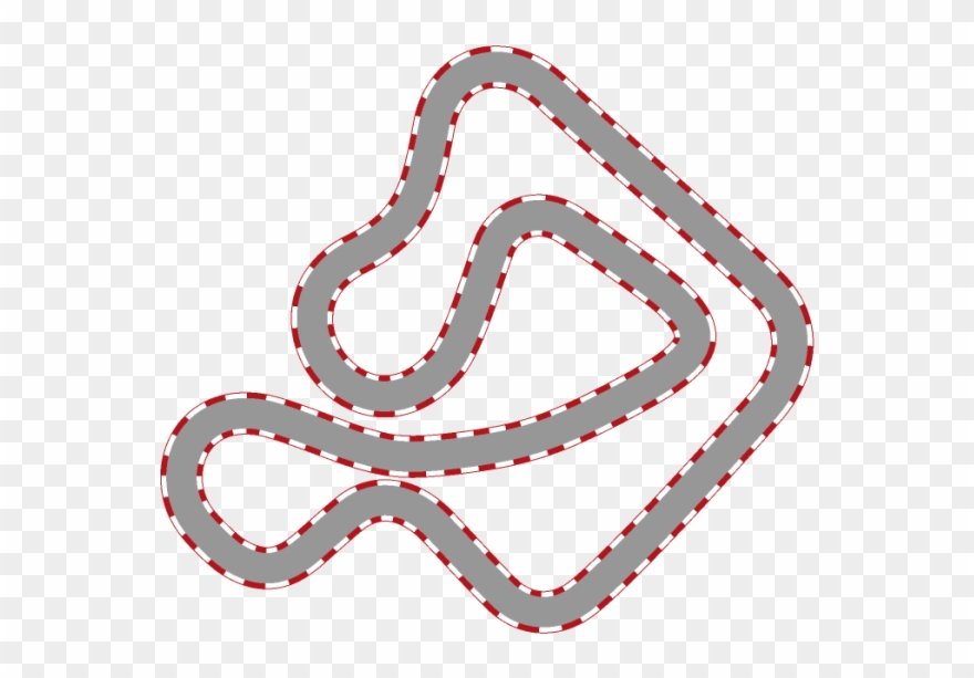 12 Turn Road Course, 5/8 Of A Mile Long, With 3 Types Clipart