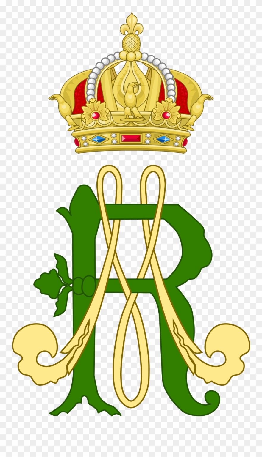 Open - Monograma Imperial De Maximiliano Clipart