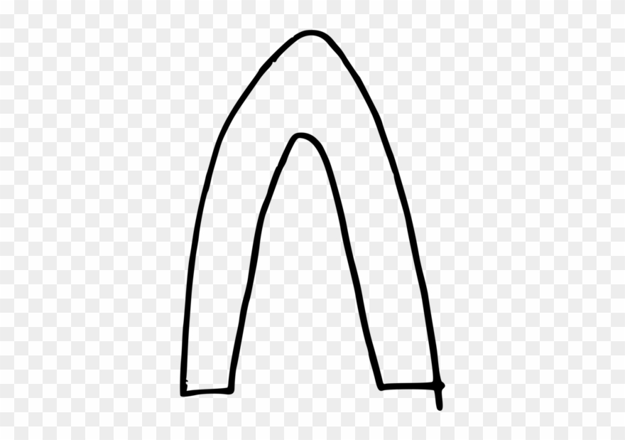 White Drawing Sleeve Arch Angle - Clip Art - Png Download