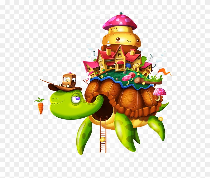 Skymath~juan Casini Kids Prints, Heart Art, Travel - Cartoon Floating Island Clipart