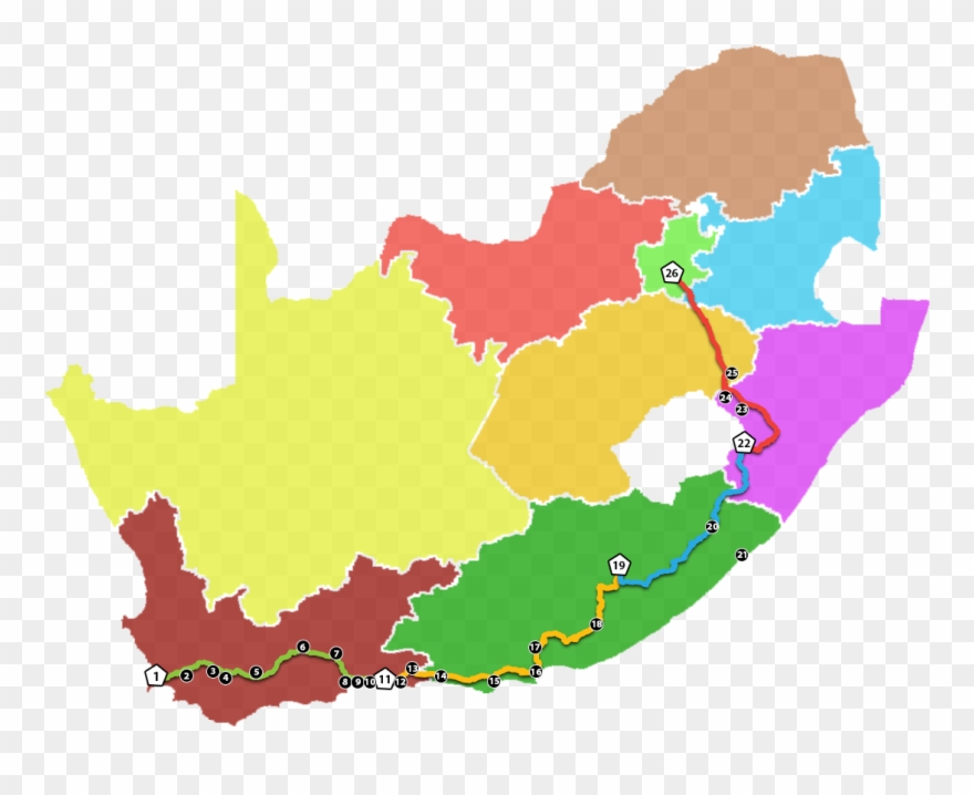 Towns And The Mzansi Experience - South Africa Map Outline Png Clipart