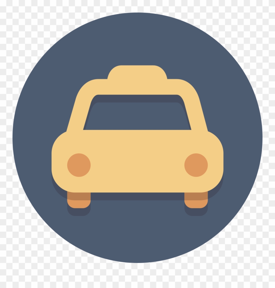 Circle Icons Taxi - Taxi Flat Icon Clipart