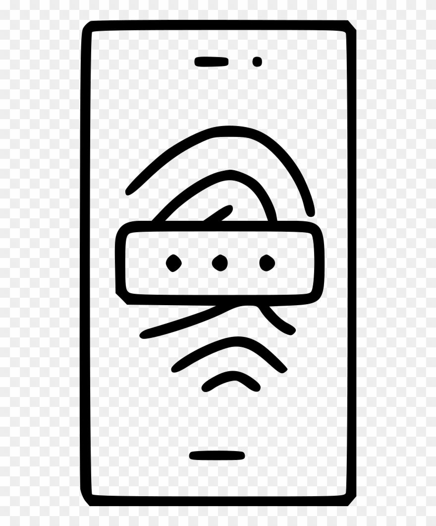 Scanning Touch Id Password Svg Png Icon - Mobile Phone Clipart