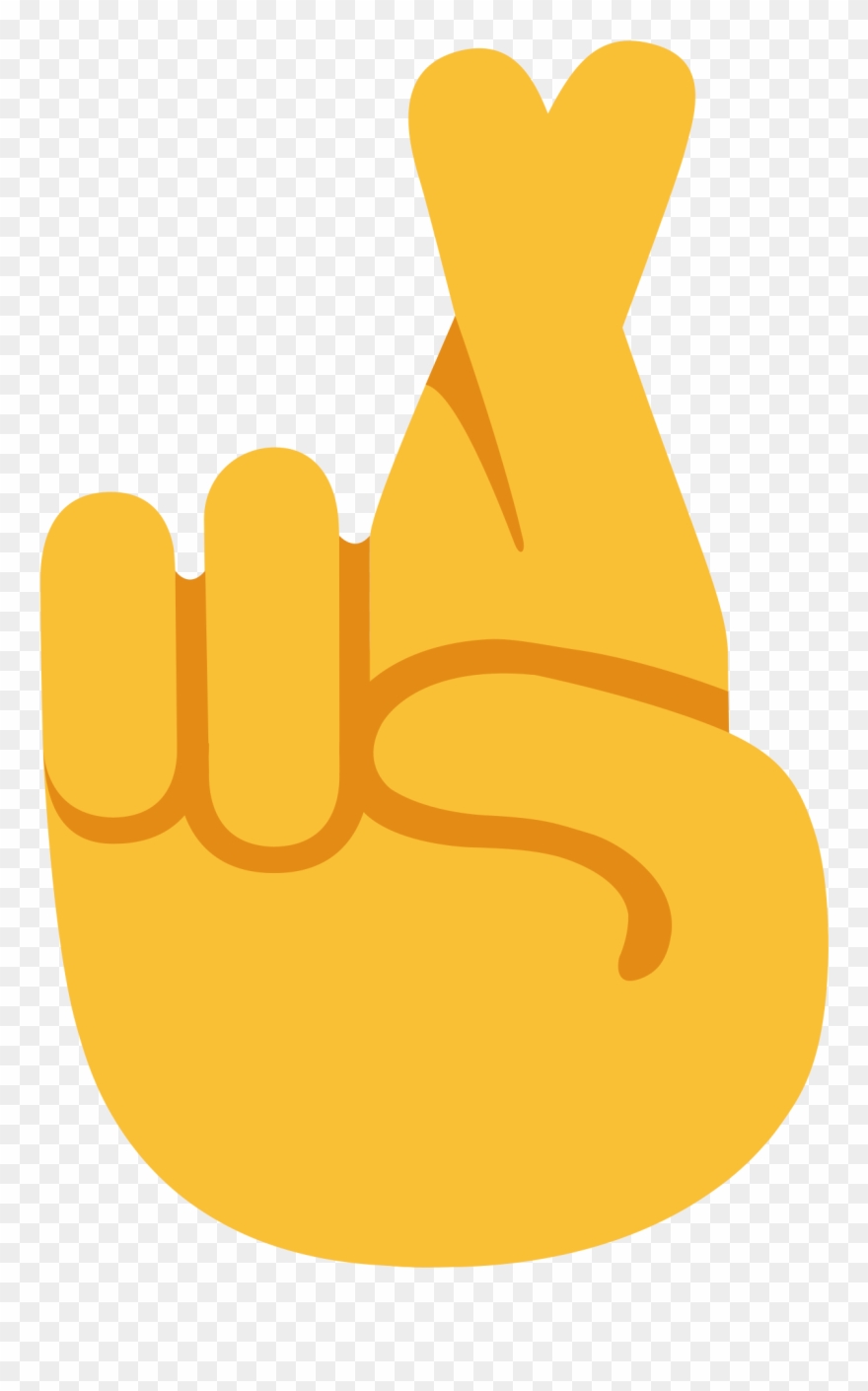 Open - Crossed Fingers Emoji Clipart