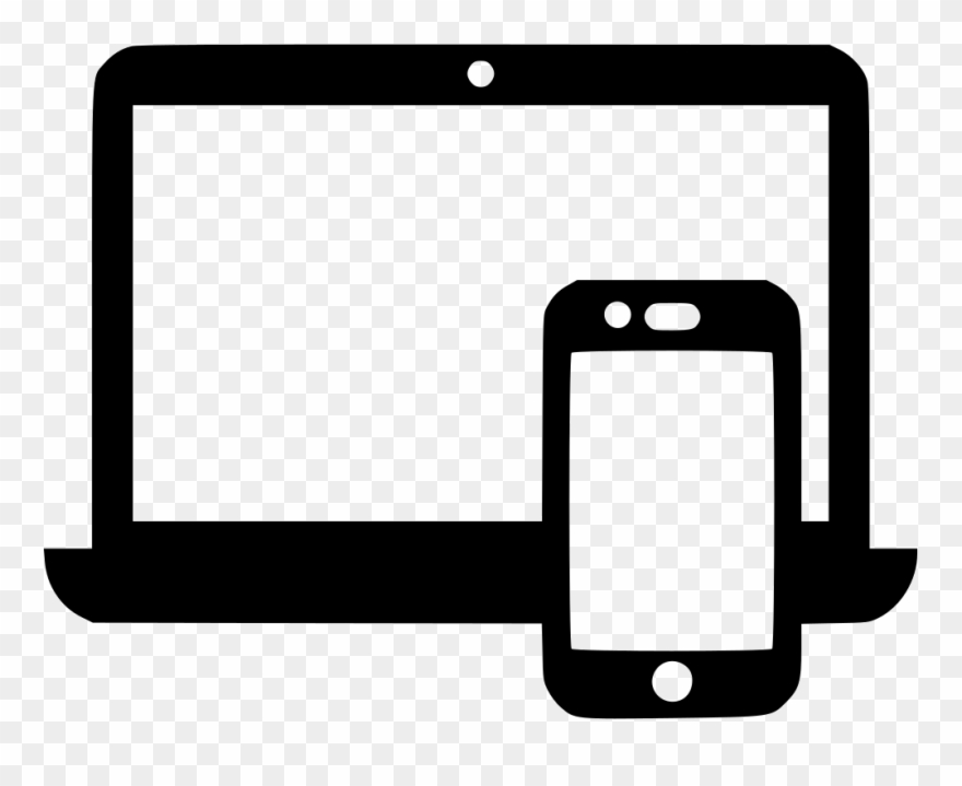 Smart Phone Laptop Svg Png Free Download - Laptop And Mobile Icon Clipart