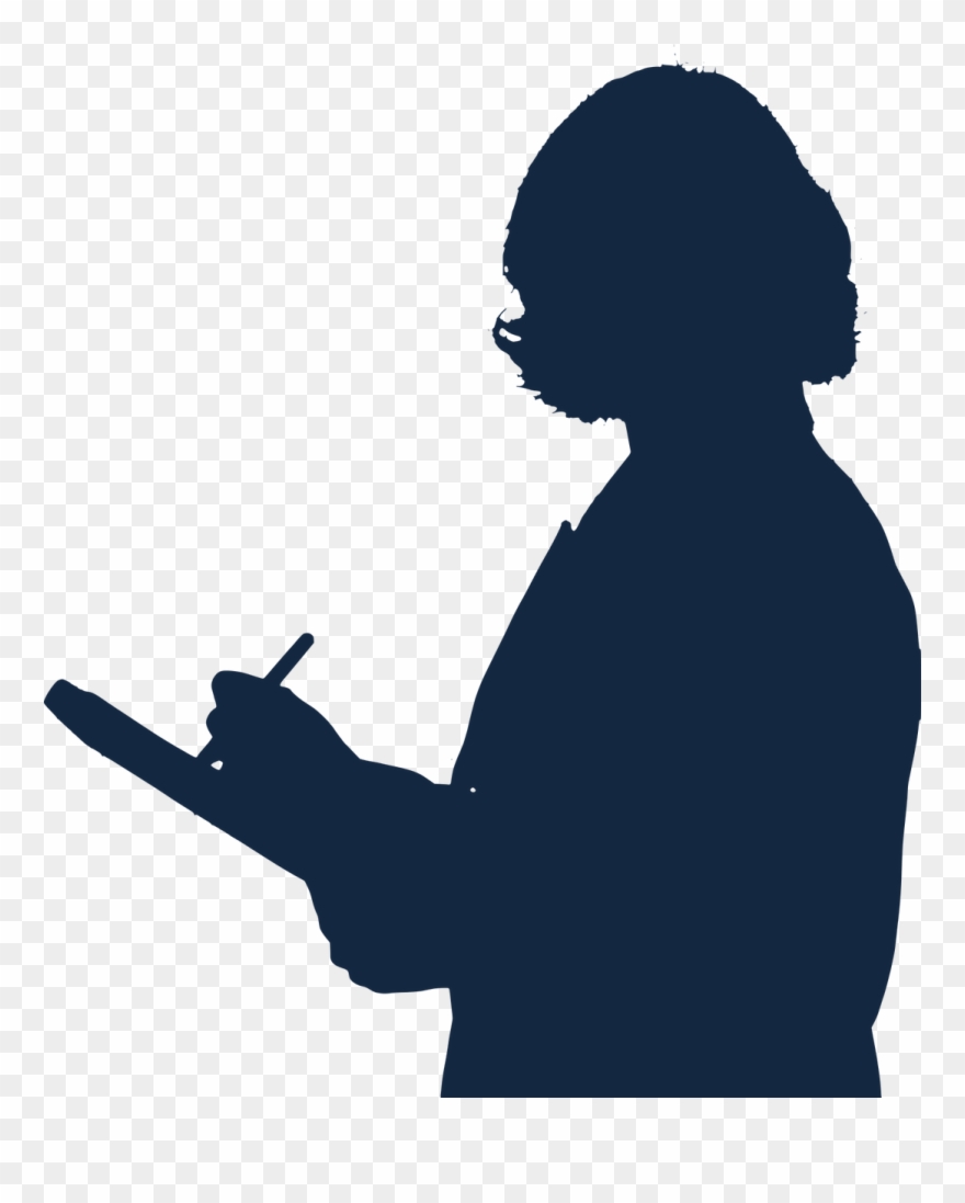 Responsive Image - Silhouette Teacher Black And White Clipart - Png Download