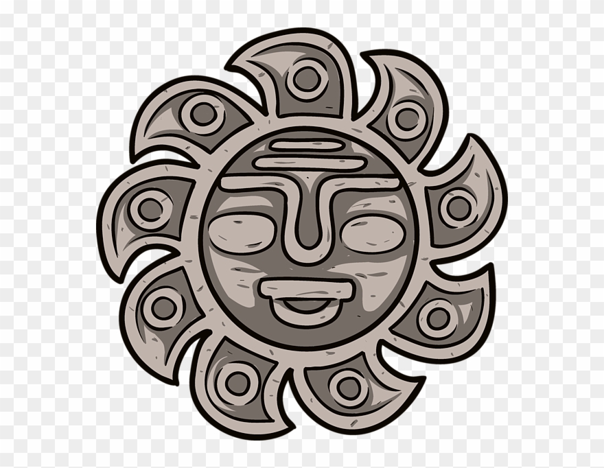 Art Aztec Sun By Vadim Pavlov - Sticker Clipart