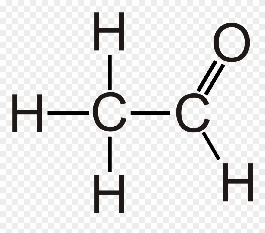 Acetaldehyde Chemistry Structural Formula Structure - Ethanal Displayed Formula Clipart