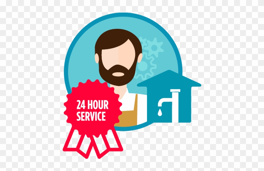 24/7 Emergency Service - General Contractor Clipart