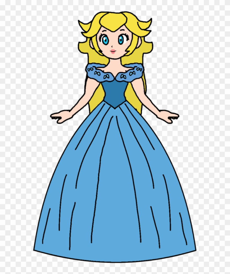 Gowned Clipart Cinderella Dress 5 Of - Princess Peach Katlime - Png Download