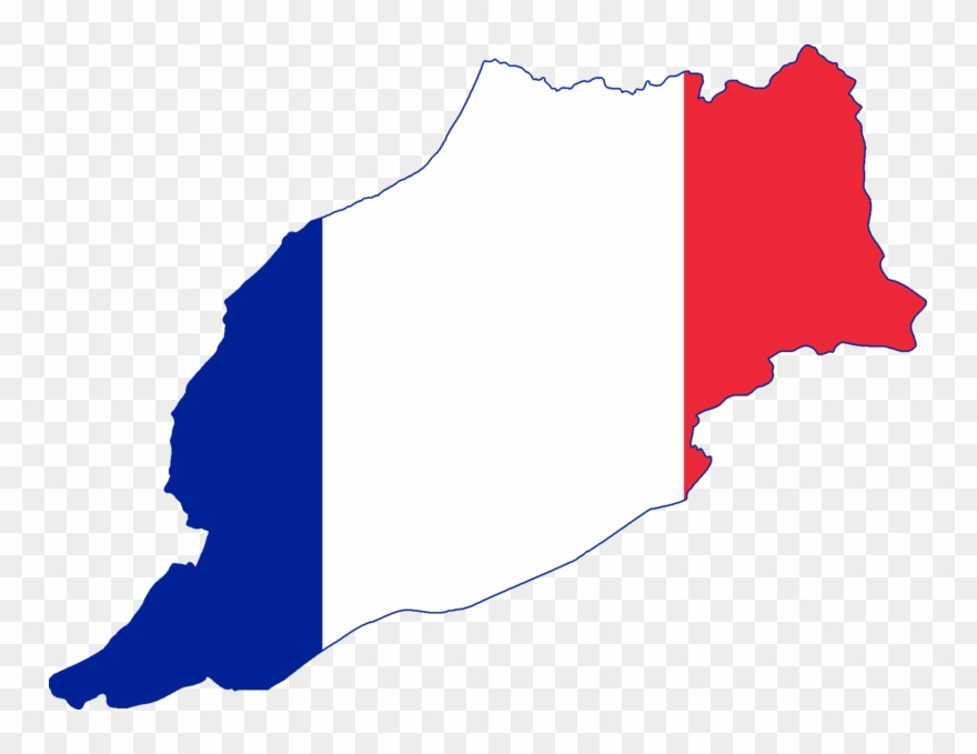 Flag Map Of French Morocco 1912-1956 - Flag Map Of Morocco Clipart