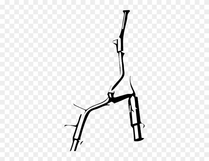 Duel Exhaust - Illustration Clipart