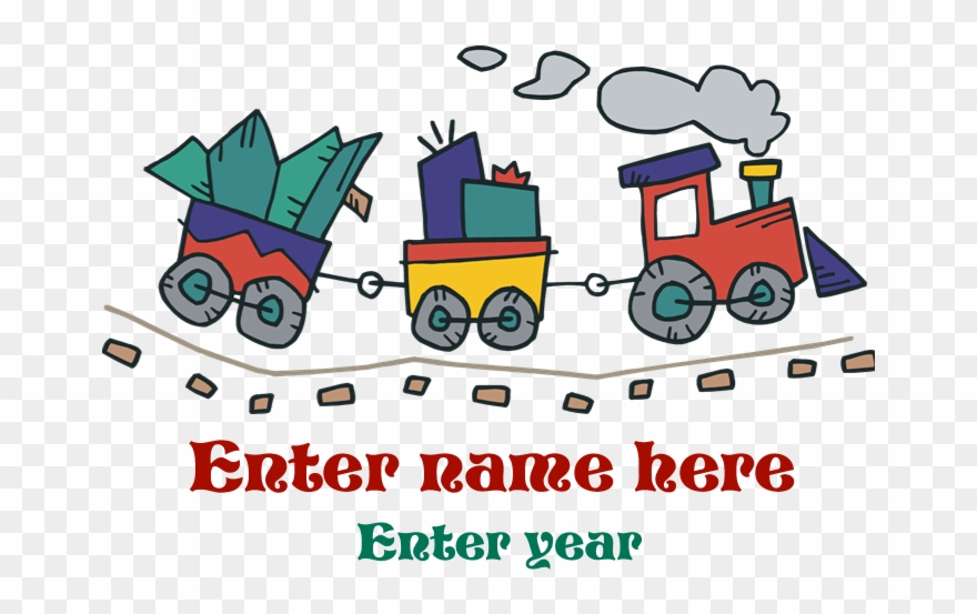 Personalized Christmas Train Small Poster - Personalized Christmas Train Baby Blanket Clipart