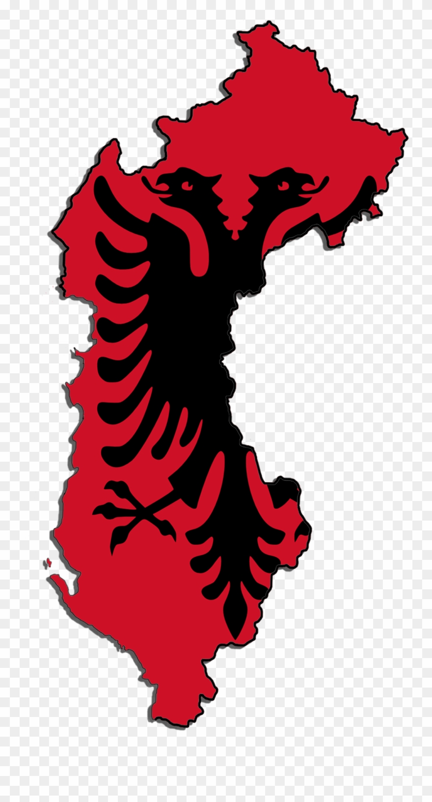 A Order Of Google Inc - Albania And Kosovo Map Clipart