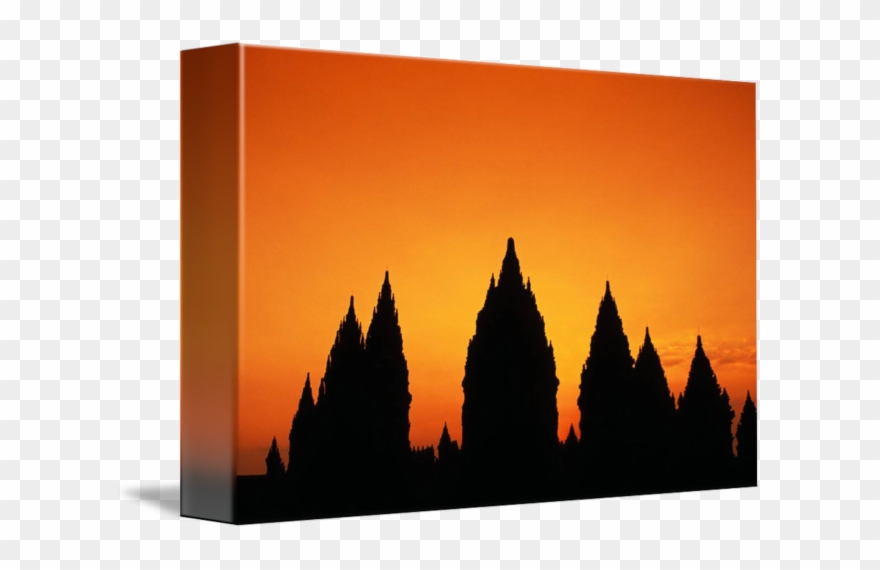 Indonesia, Java, Prambanan, Shiva Mahadeva Temple By - Posterazzi Indonesia Java Prambanan Silhouette Of Temple Clipart
