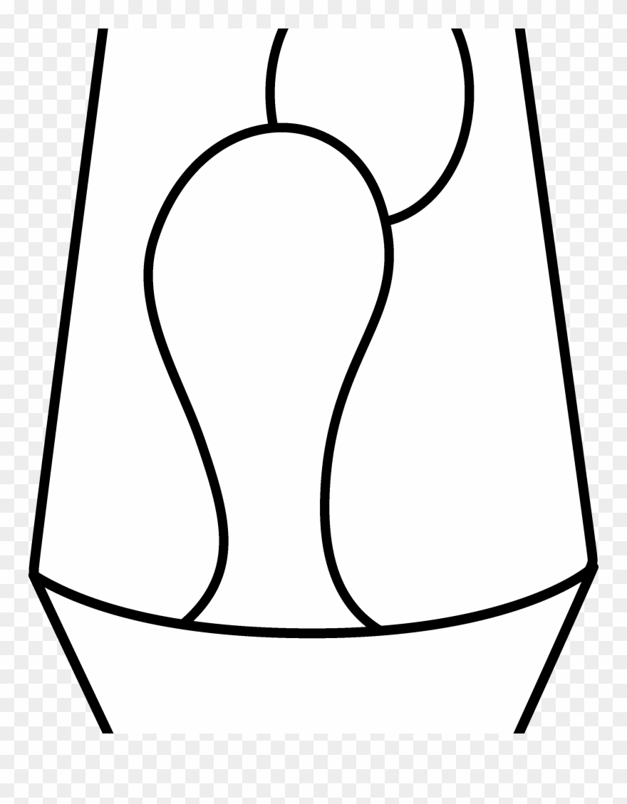 Lava Lamp Colorable Line Art Free Clip - Clip Art Lava Lamp - Png Download