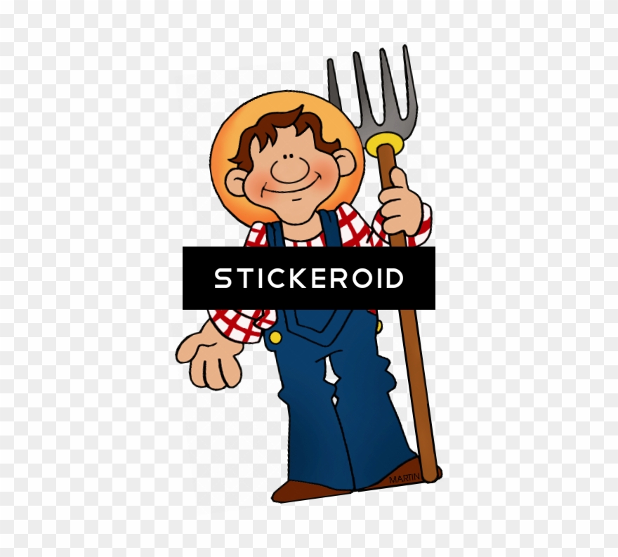 Farmer - 12 X Cartoon Tractor Farmer Barn Mix Edible Wafer Card Clipart