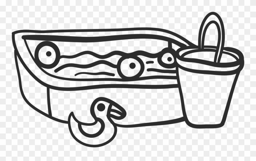 It Might Look Like They Are Just Splashing Around Having - Line Art Clipart