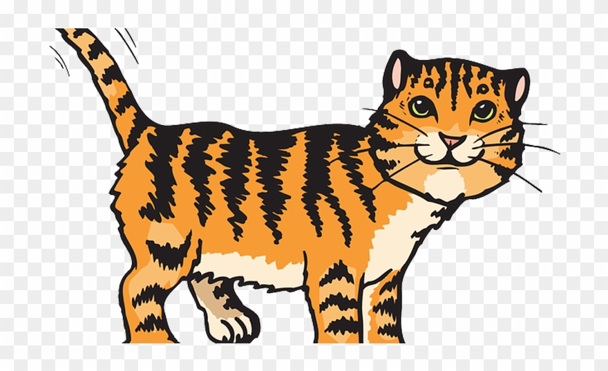 Cute Tiger Large Wall Clock Clipart