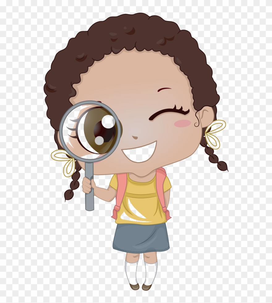 Kid With Magnifying Glass Clipart - Png Download