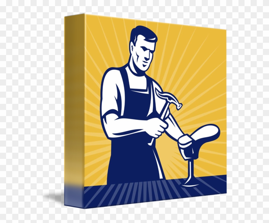 Cobbler Repair Shoe Retro Transparent Background - Shoemaker Clipart