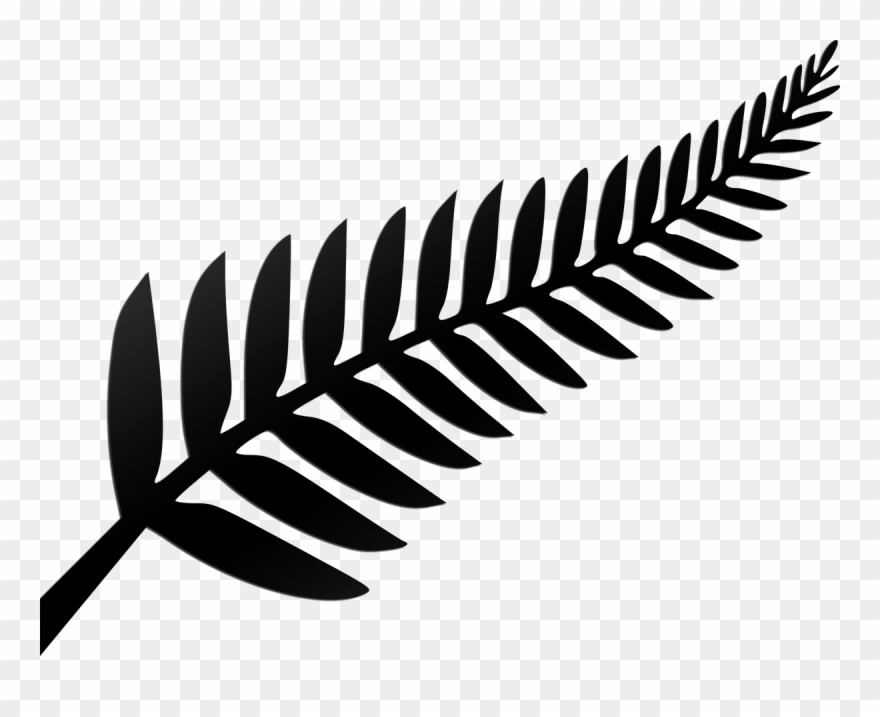 Silver Fern - New Zealand Leaf Logo Clipart