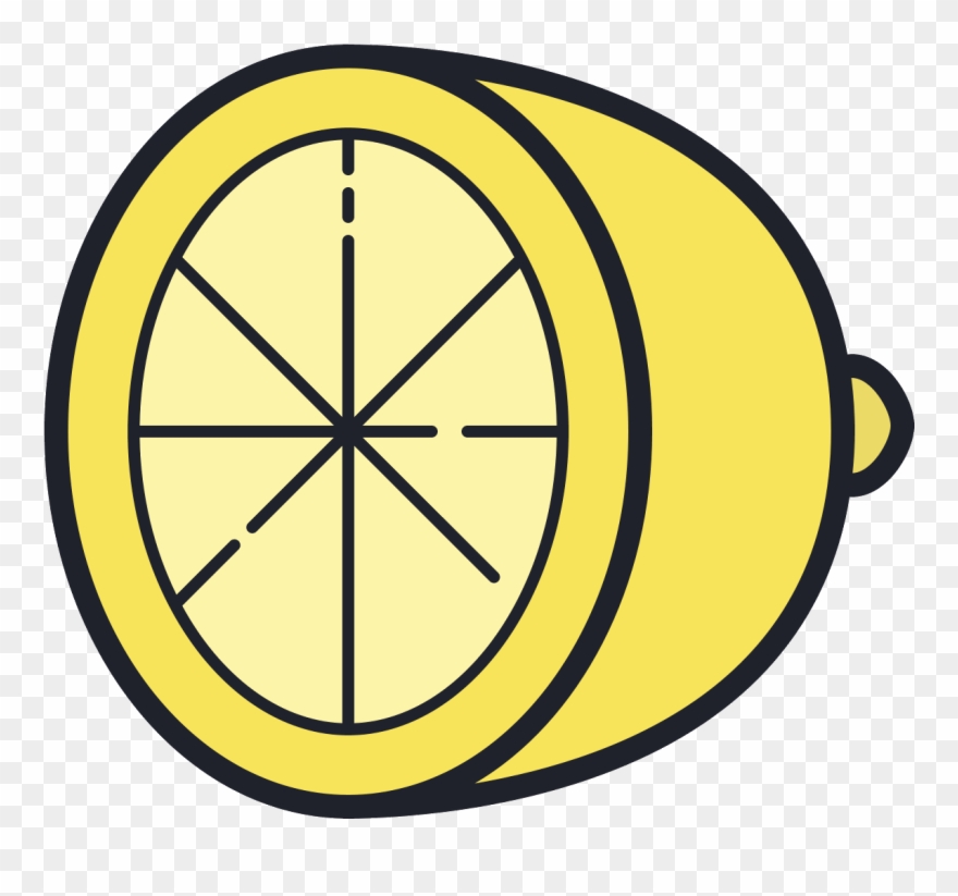 This Image Is Made To Look Like A Lemon Or Other Citrus - Cercle Divisé En 8 Clipart
