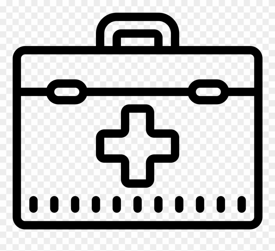 Doctors Bag Icon - First Aid Kit Icon Png Clipart