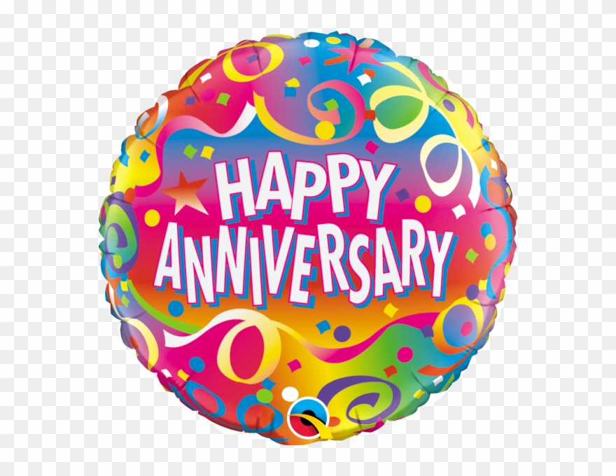Anniversary Confetti Balloon - Happy Anniversary For Men Clipart