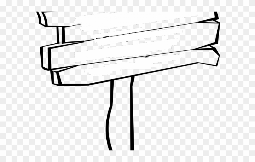 Signboard Clipart Picket Sign - Wooden Sign Clip Art - Png Download