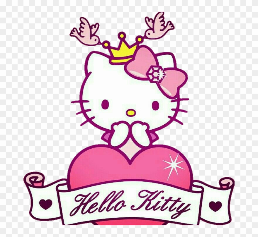 Hellokitty Sanrio Kitty Princess Pink - Sketsa Gambar Hello Kitty Clipart
