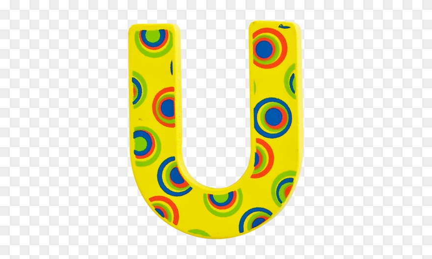 Kids-wood Wood Letter U, , Large - Circle Clipart