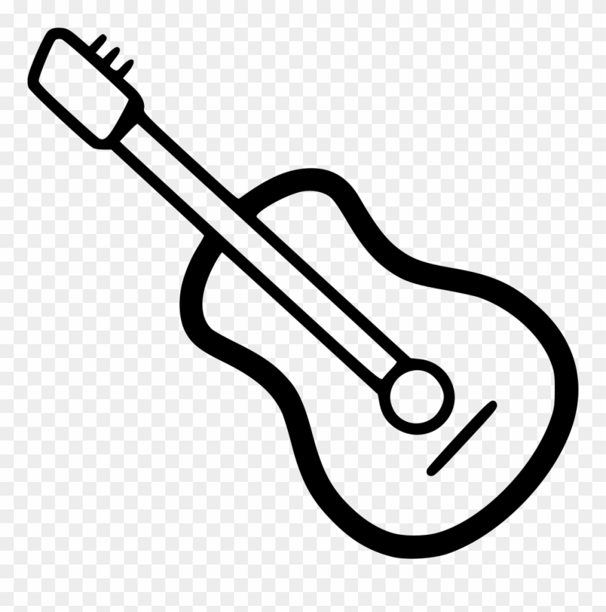 Guitar Svg Png Icon Free Download - Guitar Drawing Png Clipart