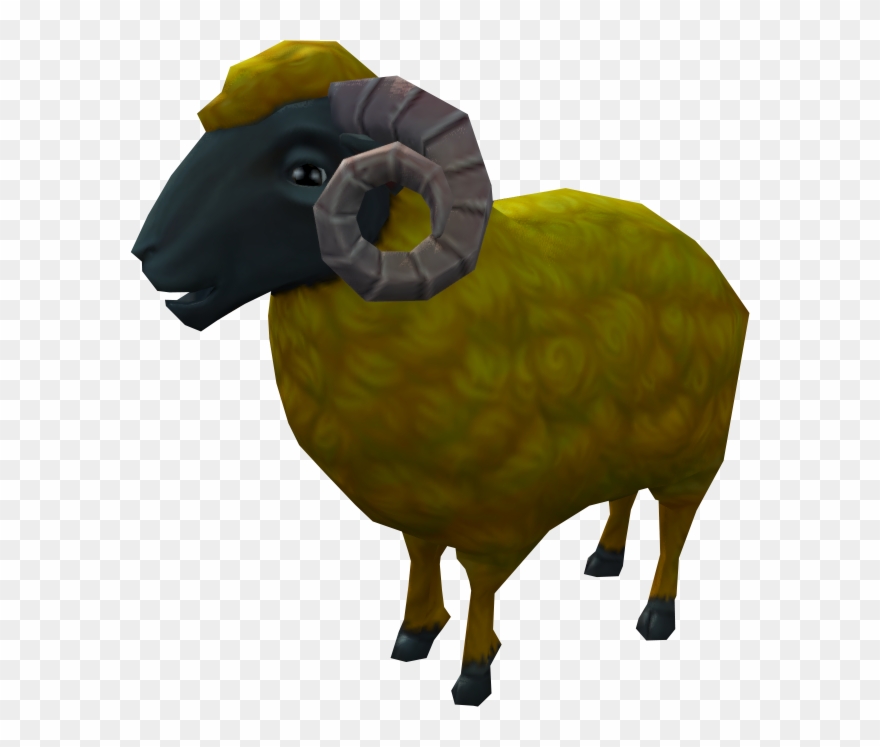 Clip Art Golden Ram With Transparent Background - Ram Animal - Png Download