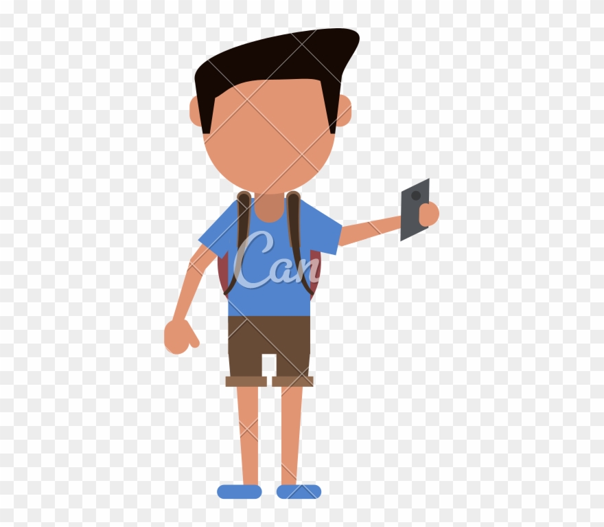 Clip Art Man Tourist Passport Icons - Travel - Png Download