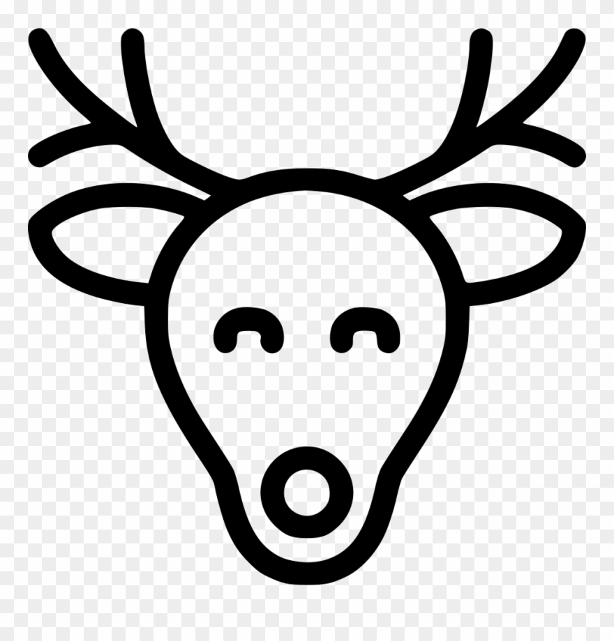 Rudolf Deer Comments - Christmas Icon Deer Black And White Clipart