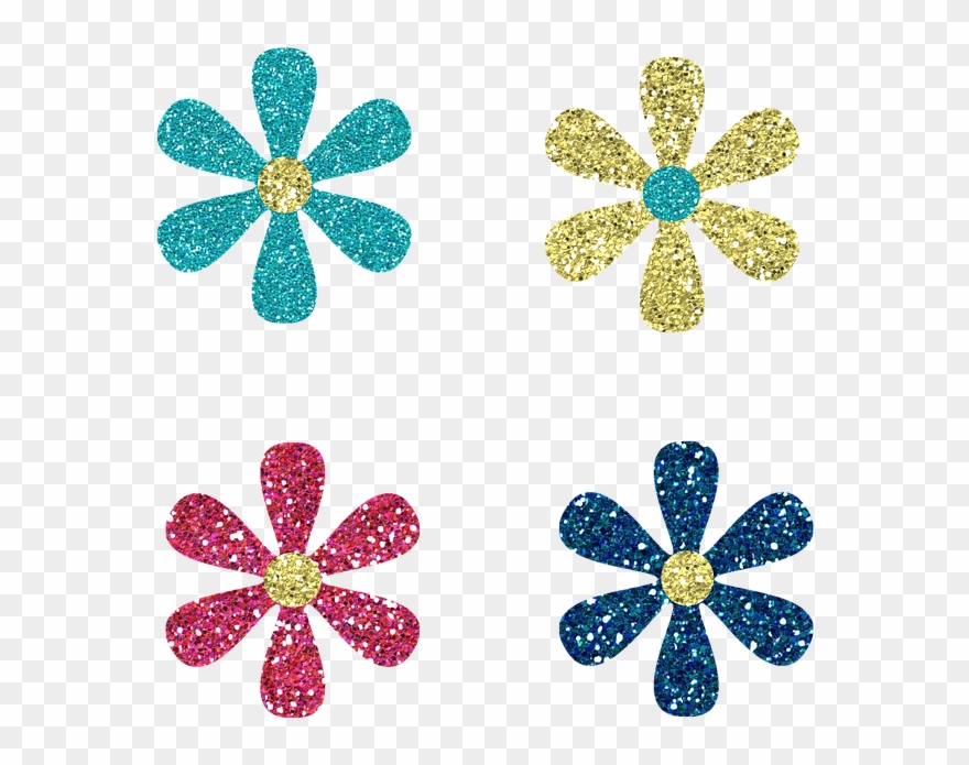 Glitter Clipart Colorful - Black Simple Snowflake Vector - Png Download