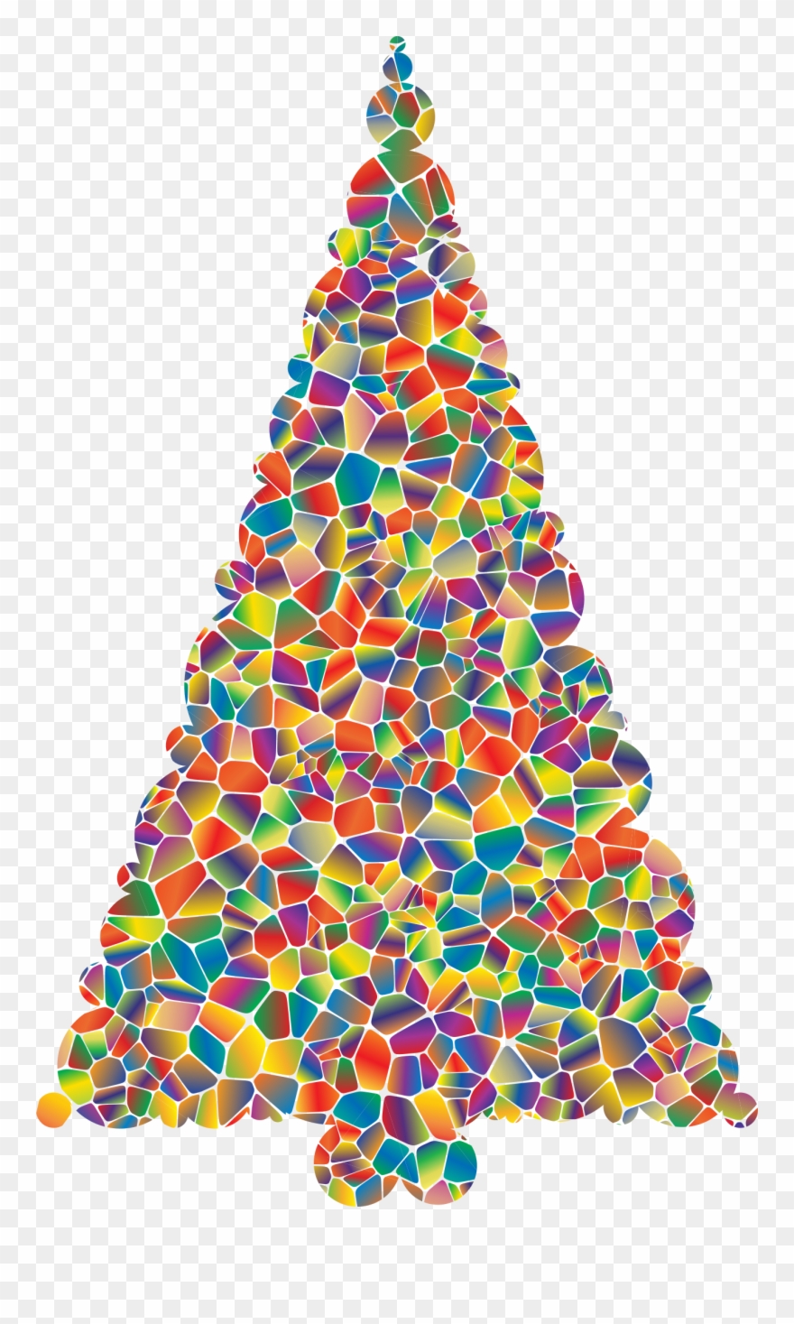 Polyprismatic Tiled Christmas Tree By @gdj, Polyprismatic - Christmas Tree Clipart