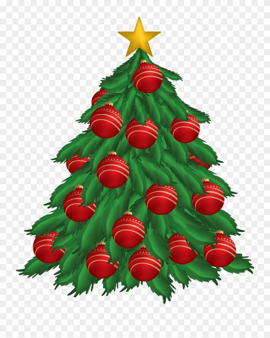 Christmas Phenomenal Red Tree With Or Nts Png Nt Clip - Christmas Ornaments Clipart Transparent Png