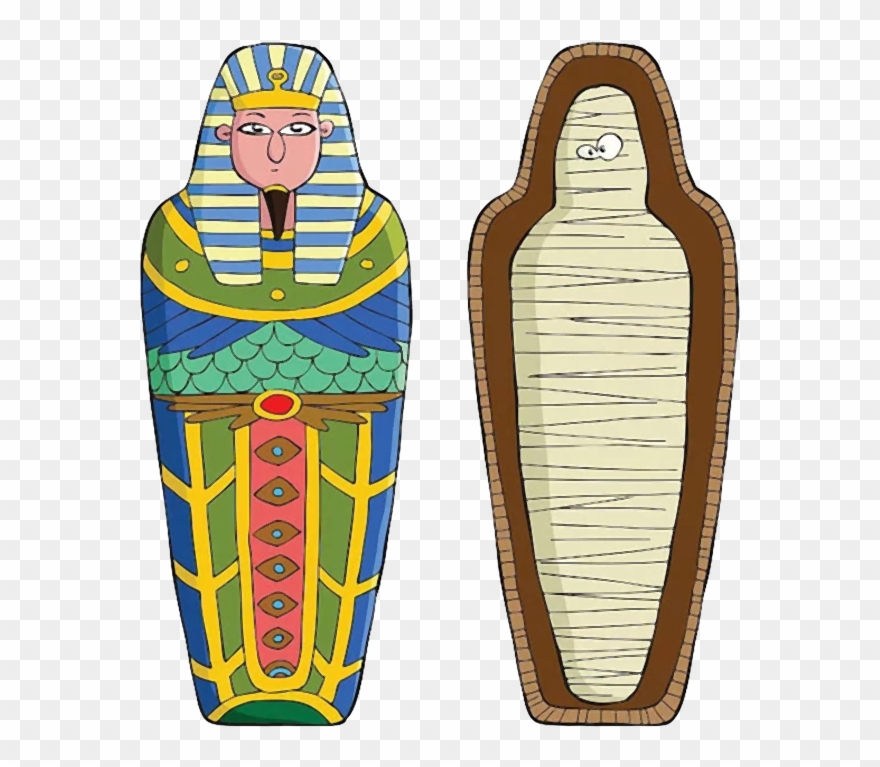 卡通手绘埃及旅游埃及法老木乃伊png - Sarcophagus Cartoon Clipart