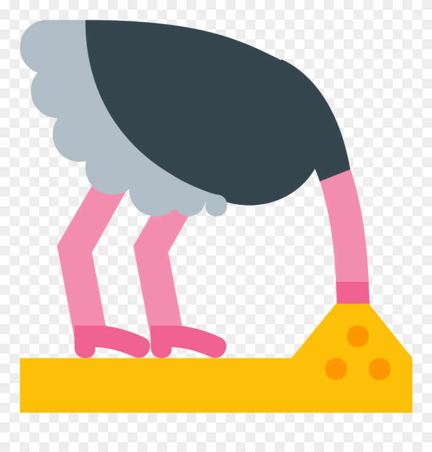 An Ostrich Head In The Sand Icon Is Shown - Common Ostrich Clipart