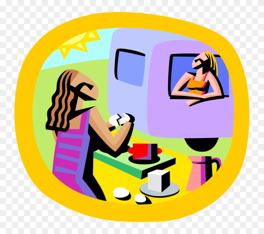 Vector Illustration Of Summer Vacation Camping In Campground - Campsite Clipart