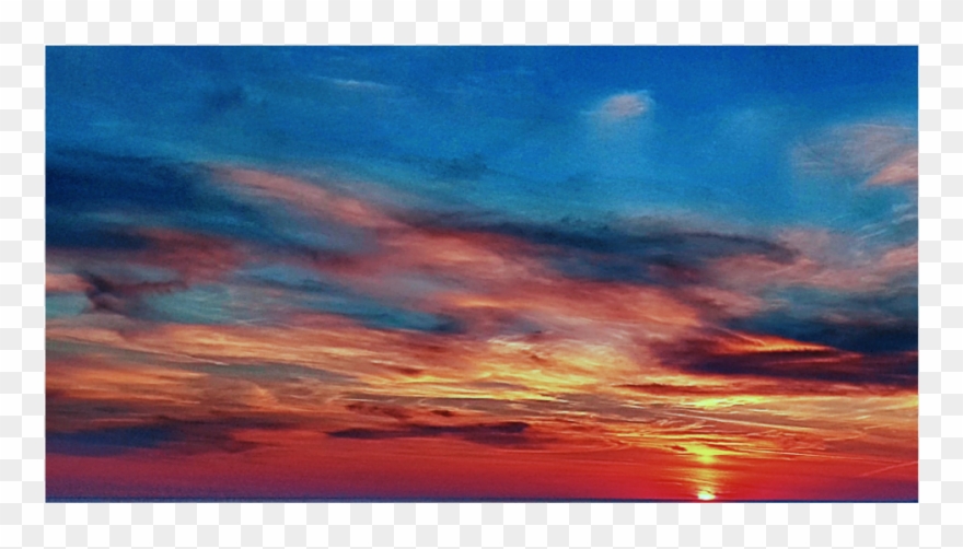Sunrise Sunset Overlay Background Sky Clouds Colorful - Sunset Clipart