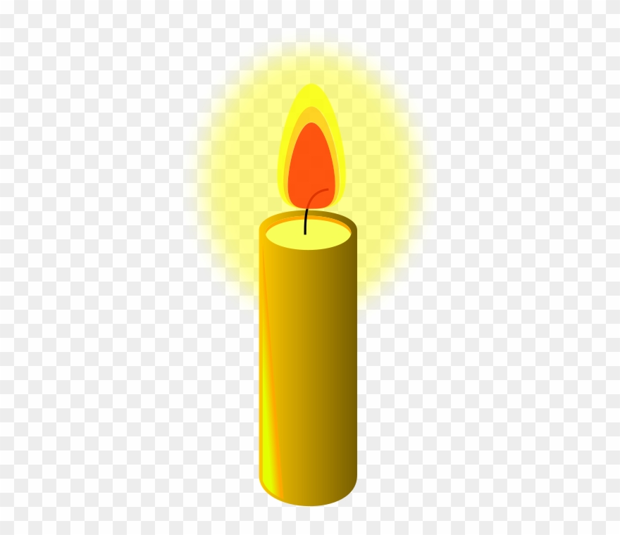 Free Beeswax Candle - Yellow Candle Clip Art - Png Download