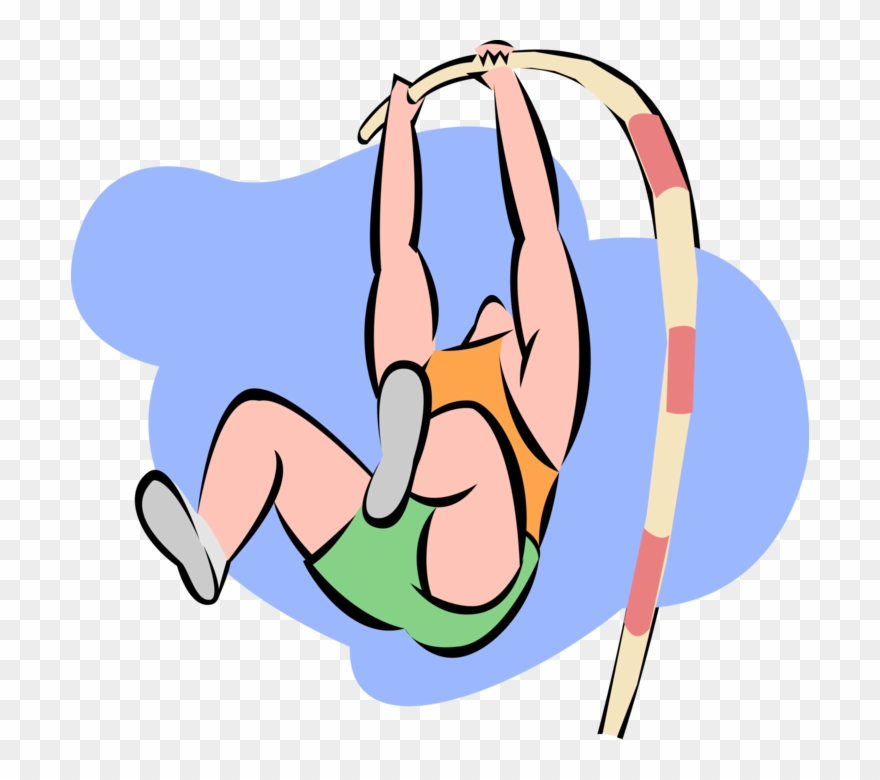 Meet Vaulter Vaults Vector Image Illustration Of - Track And Field Athletics Clipart